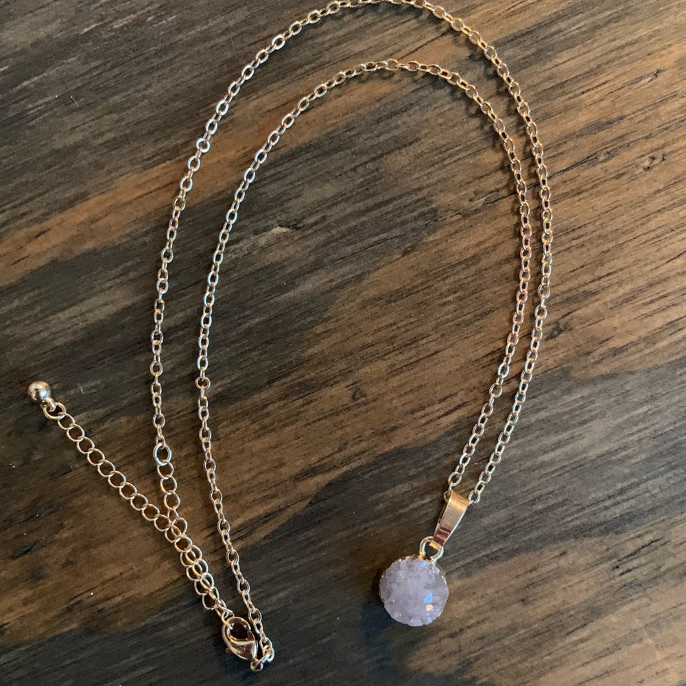 Necklace with stone pendant